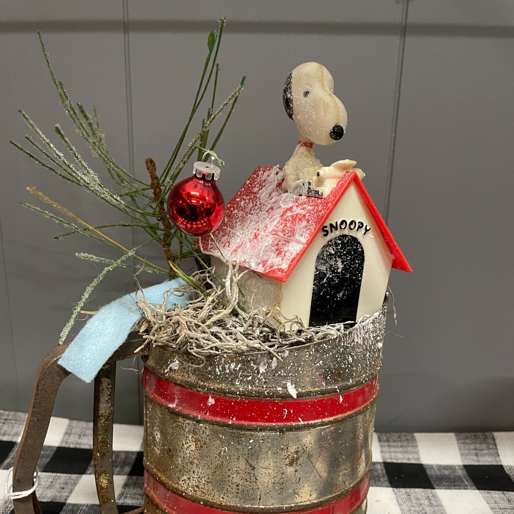 Vintage Snoopy Christmas Assemblage